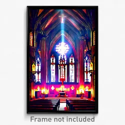 Pixel Art Poster - Elaborate Parish (8 Bit Psychedelic Trippy Video Game Print)