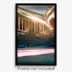 Pixel Art Poster - Esteemed Amphitheatre (8 Bit Psychedelic Video Game Print)