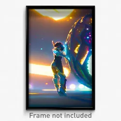 Pixel Art Poster - Dazzling Ego Exploration (8 Bit Psychedelic Video Game Print)