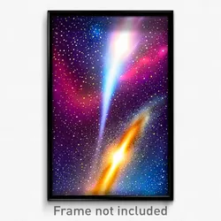 Pixel Art Poster - Electric Galaxy (8 Bit Psychedelic Trippy Video Game Print)
