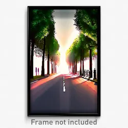 Pixel Art Poster - Wonderful Avenue (8 Bit Psychedelic Trippy Video Game Print)