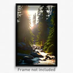 Pixel Art Poster - Evergreen Wilderness (8 Bit Psychedelic Video Game Print)
