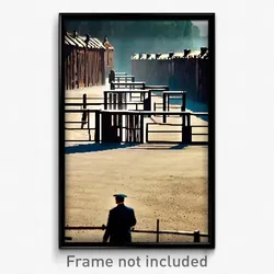 Pixel Art Poster - Outstanding Stockade (8 Bit Psychedelic Video Game Print)