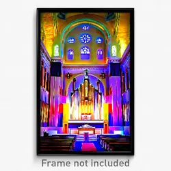Pixel Art Poster - Grand Synagogue (8 Bit Psychedelic Trippy Video Game Print)