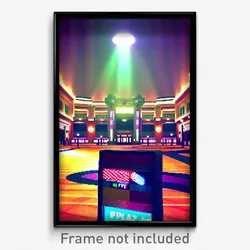 Pixel Art Poster - Nifty Plaza (8 Bit Psychedelic Trippy Weird Video Game Print)