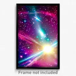 Pixel Art Poster - Glossy Galaxy (8 Bit Psychedelic Trippy Video Game Print)