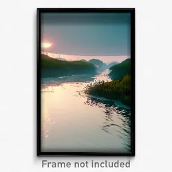 Pixel Art Poster - Wiggly Flood (8 Bit Psychedelic Trippy Video Game Print)