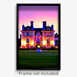 Pixel Art Poster - Distinct Chateau (8 Bit Psychedelic Trippy Video Game Print)