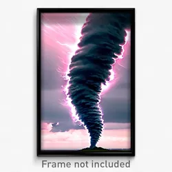 Pixel Art Poster - Accurate Tornado (8 Bit Psychedelic Trippy Video Game Print)