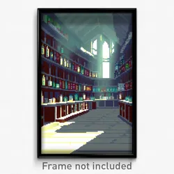 Pixel Art Poster - Normal Apothecary (8 Bit Psychedelic Trippy Video Game Print)