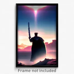 Pixel Art Poster - Striking Outland (8 Bit Psychedelic Trippy Video Game Print)