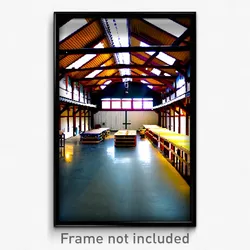 Pixel Art Poster - Tidy Barn (8 Bit Psychedelic Trippy Weird Video Game Print)