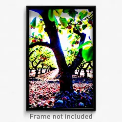 Pixel Art Poster - Rough Orchard (8 Bit Psychedelic Trippy Video Game Print)