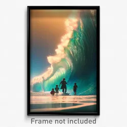 Pixel Art Poster - Treasured Tsunami (8 Bit Psychedelic Trippy Video Game Print)