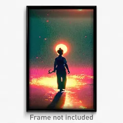 Pixel Art Poster - Warm Ego Exploration (8 Bit Psychedelic Video Game Print)