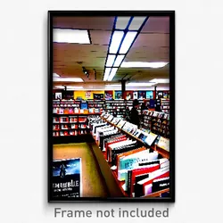 Pixel Art Poster - Humble Book Store (8 Bit Psychedelic Trippy Video Game Print)