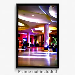Pixel Art Poster - Adventurous Hotel Lobby (8 Bit Psychedelic Video Game Print)