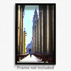 Pixel Art Poster - Average Cathedral (8 Bit Psychedelic Trippy Video Game Print)