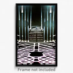 Pixel Art Poster - Menacing Grate (8 Bit Psychedelic Trippy Video Game Print)
