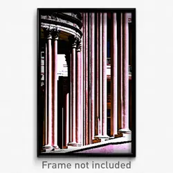 Pixel Art Poster - Unrealistic Italian Architecture (8 Bit Video Game Print)