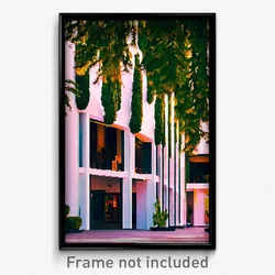 Pixel Art Poster - Evergreen Mexican Architecture (8 Bit Video Game Print)