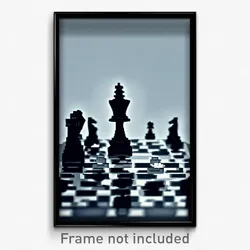 Pixel Art Poster - Bleak Chess Piece (8 Bit Psychedelic Trippy Video Game Print)