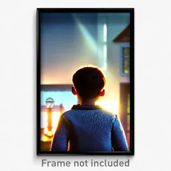 Pixel Art Poster - Flickering Home (8 Bit Psychedelic Trippy Video Game Print)