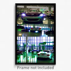 Pixel Art Poster - Slimy Car Dealership (8 Bit Psychedelic Video Game Print)