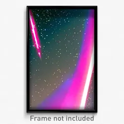 Pixel Art Poster - Deserted Hyperspace (8 Bit Psychedelic Video Game Print)