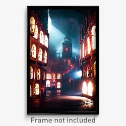 Pixel Art Poster - Unusual Catacombs (8 Bit Psychedelic Trippy Video Game Print)
