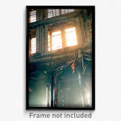 Pixel Art Poster - Damaged Nave (8 Bit Psychedelic Trippy Video Game Print)