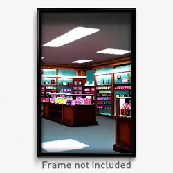 Pixel Art Poster - Fantastic Haberdashery (8 Bit Psychedelic Video Game Print)