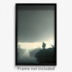 Pixel Art Poster - Murky Meander (8 Bit Psychedelic Trippy Video Game Print)