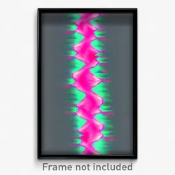 Pixel Art Poster - Glitch Art Aurora (8 Bit Psychedelic Trippy Video Game Print)