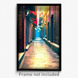Pixel Art Poster - Brilliant Alley (8 Bit Psychedelic Trippy Video Game Print)
