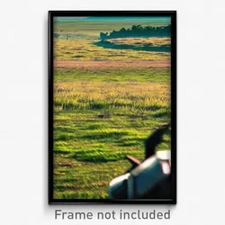 Pixel Art Poster - Active Grassland (8 Bit Psychedelic Trippy Video Game Print)