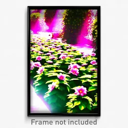 Pixel Art Poster - Flowery Mere (8 Bit Psychedelic Trippy Video Game Print)