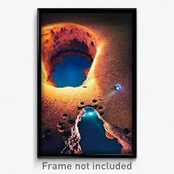 Pixel Art Poster - Remote Sinkhole (8 Bit Psychedelic Trippy Video Game Print)