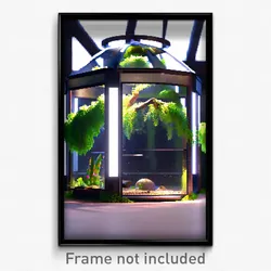 Pixel Art Poster - Unkempt Terrarium (8 Bit Psychedelic Trippy Video Game Print)