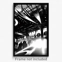 Pixel Art Poster - Black And White Fest (8 Bit Psychedelic Video Game Print)