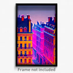 Pixel Art Poster - Villainous Paris (8 Bit Psychedelic Trippy Video Game Print)