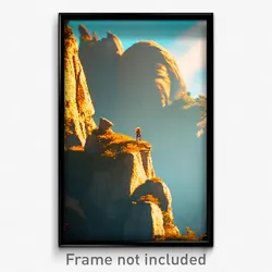 Pixel Art Poster - Distinct Outcropping (8 Bit Psychedelic Video Game Print)