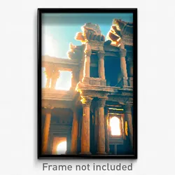Pixel Art Poster - Captivating Ancient Architecture (8 Bit Video Game Print)