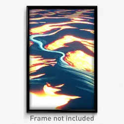 Pixel Art Poster - Curvy Rapids (8 Bit Psychedelic Trippy Video Game Print)