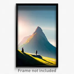 Pixel Art Poster - Gracious Mountain (8 Bit Psychedelic Trippy Video Game Print)