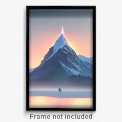 Pixel Art Poster - Frozen Peak (8 Bit Psychedelic Trippy Weird Video Game Print)