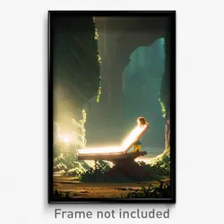 Pixel Art Poster - Imaginary Resting Place (8 Bit Psychedelic Video Game Print)