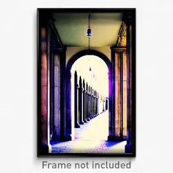 Pixel Art Poster - Original Colonnade (8 Bit Psychedelic Video Game Print)