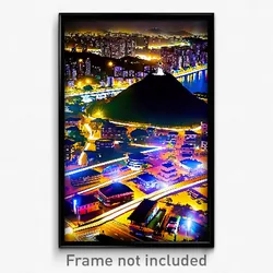 Pixel Art Poster - Imaginative Brazilian City (8 Bit Video Game Print)