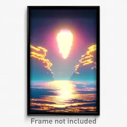 Pixel Art Poster - Heavenly Delta (8 Bit Psychedelic Trippy Video Game Print)